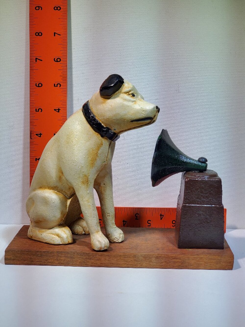 VINTAGE CAST IRON ***NIPPER*** THE RCA VICTOR JACK RUSSEL  DOG STATIONARY BANK